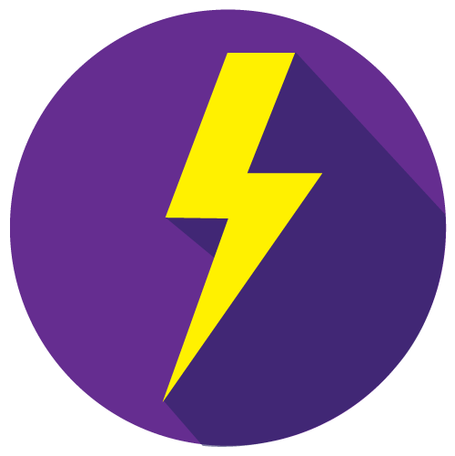 Icon showing lightning