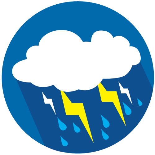 Icon showing a thunderstorm