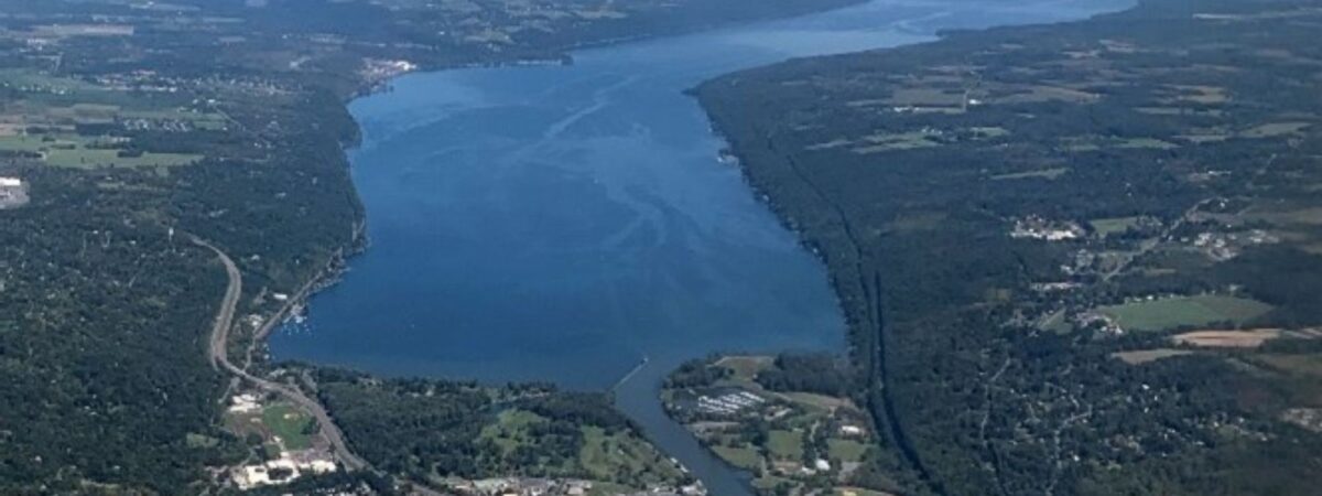 Aerial view of Cayuga Lake